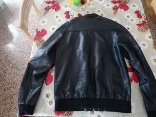 Giubbotto in pelle nera uomo