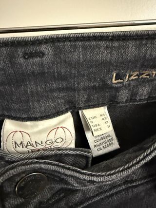 Vaqueros Mango Gris Oscuro Talla 44