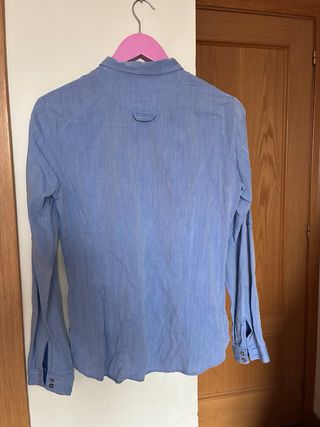 Camisa Massimo Dutti azul mujer