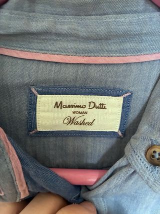 Camisa Massimo Dutti azul mujer