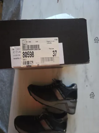 Zapatillas Cetti Negras y Plateadas Nuevas.Ti.110e