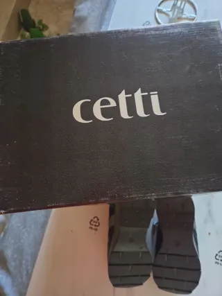 Zapatillas Cetti Negras y Plateadas Nuevas.Ti.110e