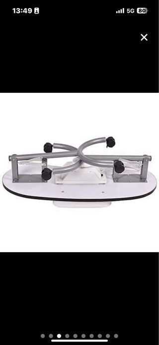 Mesa manicura blanca plegable con ruedas