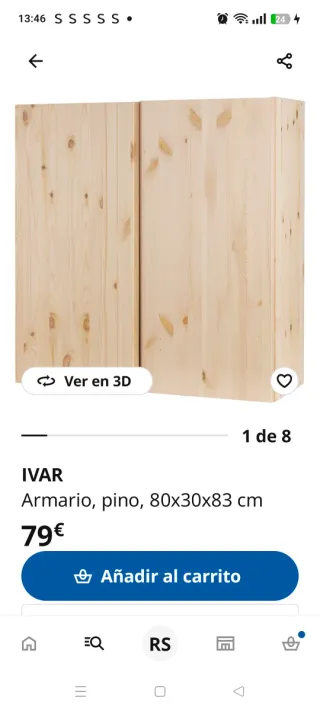Due armadi IVAR IKEA. Da rimuovere per trasloco