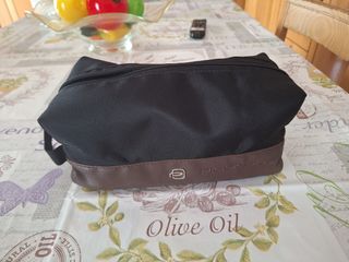 Borsello Piquadro nero e marrone nuovo in pelle