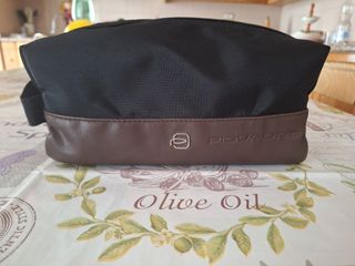 Borsello Piquadro nero e marrone nuovo in pelle