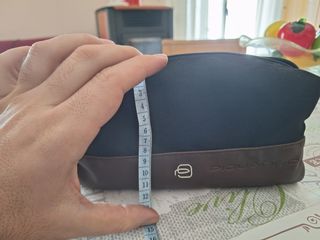 Borsello Piquadro nero e marrone nuovo in pelle