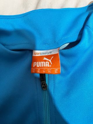 Sudadera Puma Azul Media Cremallera