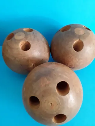 Juego Bolos Madera Años 50