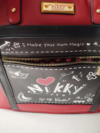 Bolso Nicole Lee Rojo y Negro