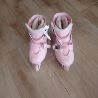 Patines rosas 3 ruedas bota 20cm