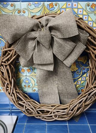 Ghirlanda Shabby Chic con fiocco