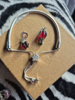 Pulsera Pandora Plata con Abalorios