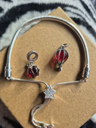 Pulsera Pandora Plata con Abalorios