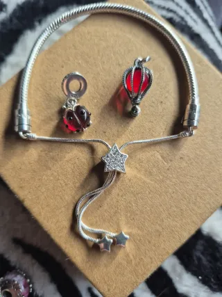 Pulsera Pandora Plata con Abalorios