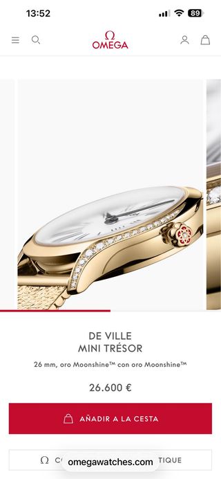 Omega De Ville Mini Trésor Oro