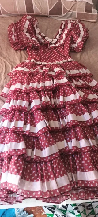 Vestido Flamenco Lunares Rojo y Blanco