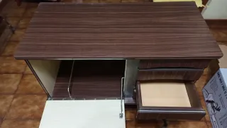 Mueble bar vintage madera y metal