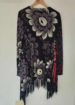 Cárdigan Desigual Negro y Rojo