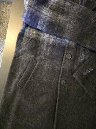 Abrigo cuadros hombre Zara azul marino