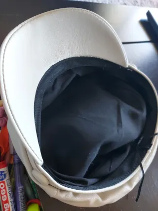 Gorra polipiel blanca