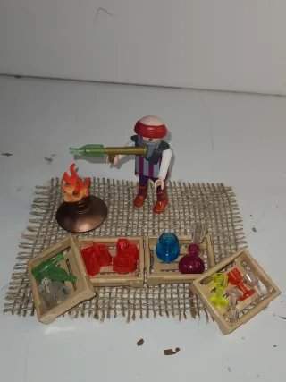 Lote 133. Soplador vidrio playmobil