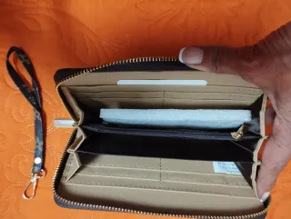 Monedero Marrón con Estampado