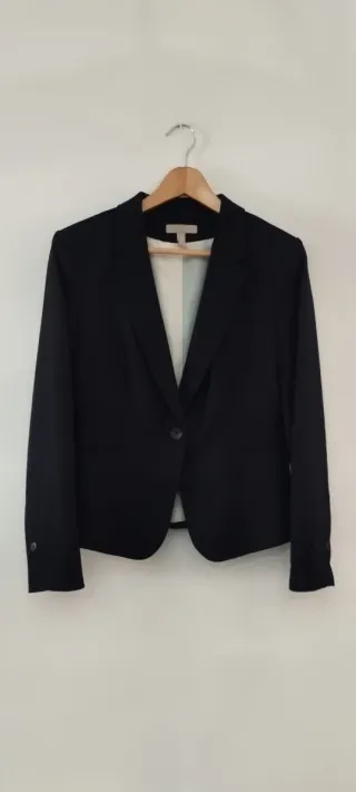 Americana H&M Botón Azul Marino