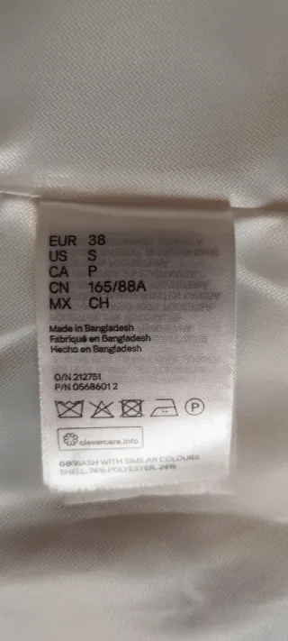 Americana H&M Botón Azul Marino