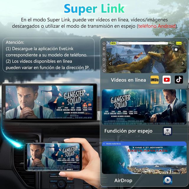 Pantalla Carplay/Android Auto 10.26