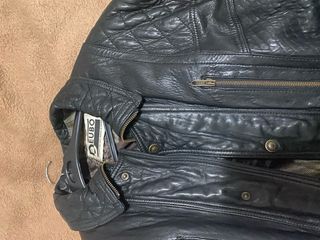 Chaqueta Cuero DEUBO Negra Vintage