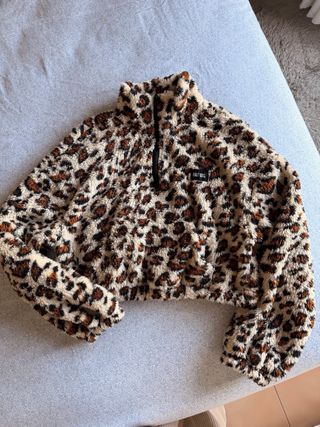 Sudadera polar leopardo