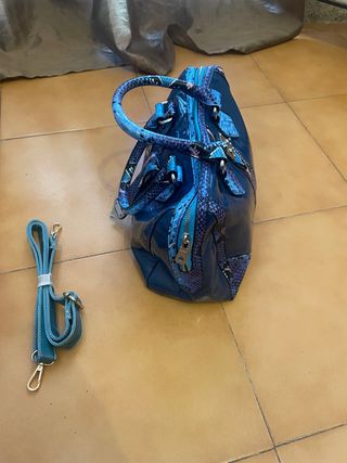 Bolso azul mujer