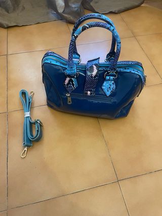 Bolso azul mujer