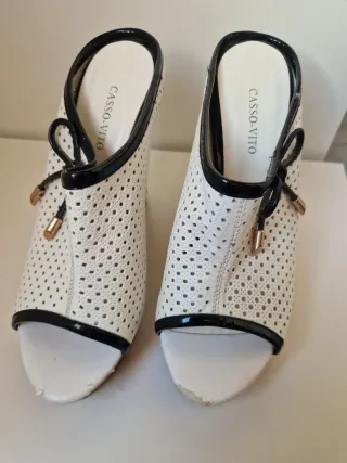 Sandali CASSO VITO con tacco bianco