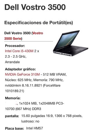 Laptop Dell Vostro 3500 15,6 pollici