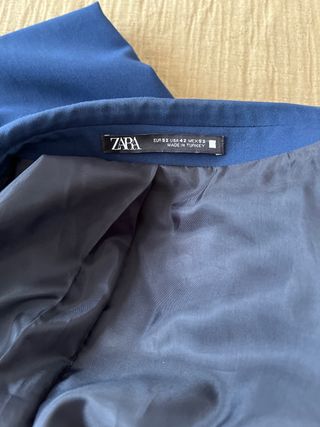 Traje de chaqueta azul Zara