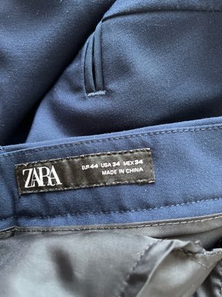 Traje de chaqueta azul Zara
