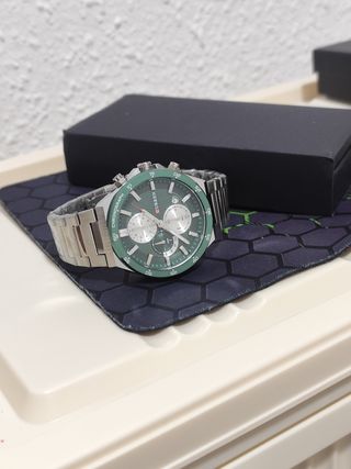 Reloj CURREN Cronógrafo Verde y Plateado