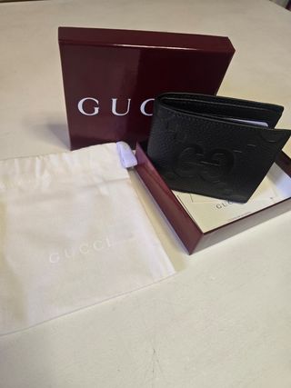 Portafoglio Gucci Uomo Pelle Nera Fantasia GG