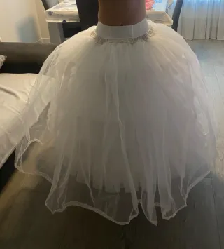 Cancán Fallera Blanco Talla M.cintyra ajustable