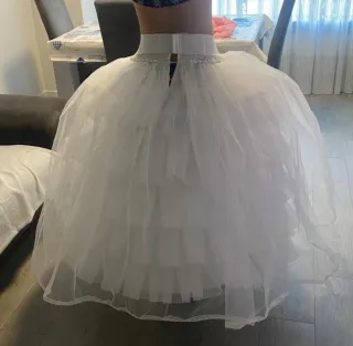 Cancán Fallera Blanco Talla M.cintyra ajustable