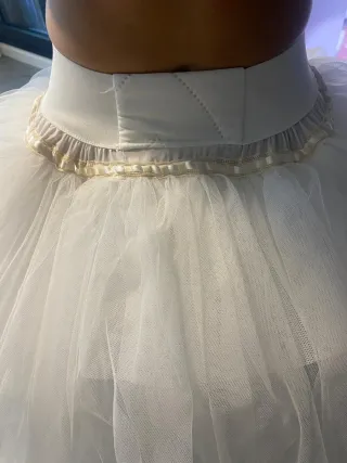 Cancán Fallera Blanco Talla M.cintyra ajustable