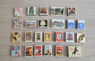 Lotto di 24 scatole di fiammiferi antiche