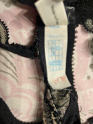 Sujetador Rosy encaje floral negro y beige