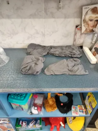 Funda sofá 1 plaza tela gris