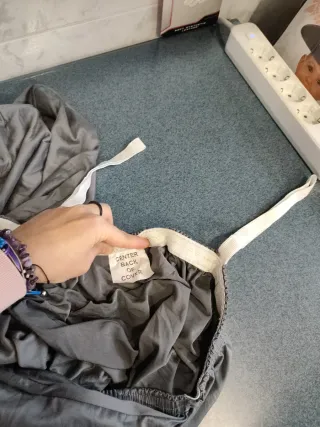 Funda sofá 1 plaza tela gris