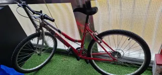 Bicicleta roja barra baja.