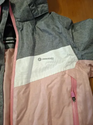 Traje de esquí niña rosa y gris talla 6
