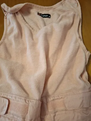 Traje de esquí niña rosa y gris talla 6